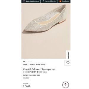David’s Bridal Wedding Shoes - Betsey Johnson Crystal-Adorned Pointy-Toe Shoes